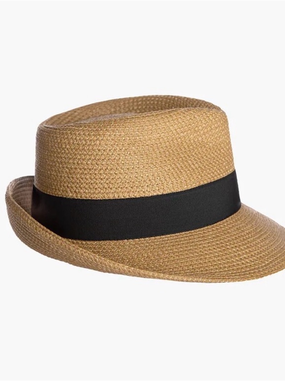 Eric Javits Squishee Classic Natural Straw Fedora - Picture 4 of 5